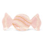 Hair claw in the shape of a pink wrapped candy.